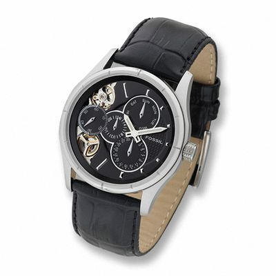 Men's Fossil Twist Automatic Strap Watch with Black Dial (Model: ME1038)