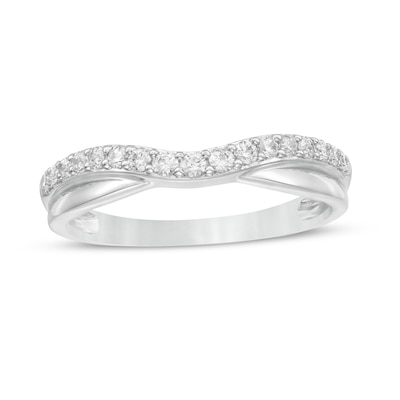 0.25 CT. T.W. Diamond Twist Contour Band in 14K White Gold