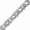 Thumbnail Image 0 of Men's Diamond Accent Stainless Steel Link Bracelet - 8.5"