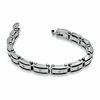 Thumbnail Image 1 of Men's Diamond Accent Stainless Steel Link Bracelet - 8.5"