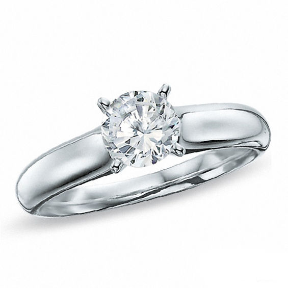 CT. Certified Canadian Diamond Solitaire Engagement Ring in 14K White Gold (I/I1