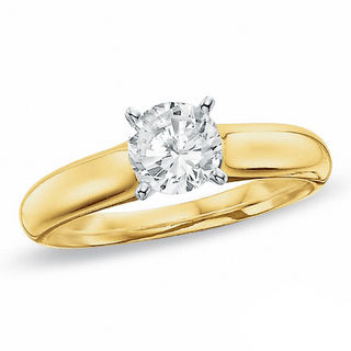 0.50 CT. Certified Canadian Diamond Solitaire Engagement Ring in 14K ...