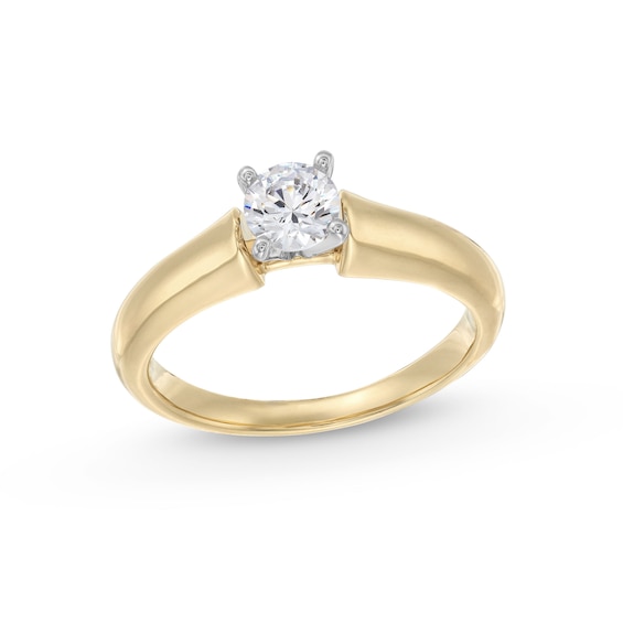 CT. Canadian Certified Diamond Solitaire Engagement Ring in 14K Gold (I/I1