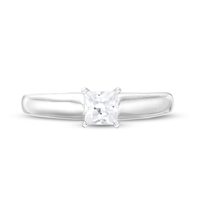 CT. Canadian Certified Princess-Cut Diamond Solitaire Engagement Ring in 14K White Gold (I/I1)|Peoples Jewellers