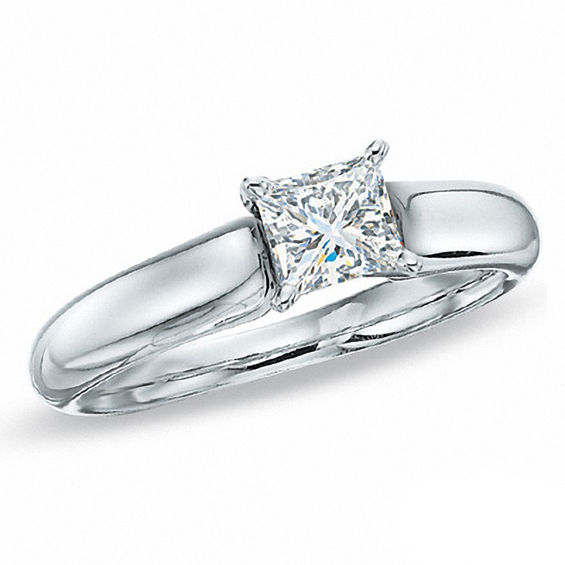 CT. Certified Canadian Diamond Solitaire Engagement Ring in 14K White Gold (I/I1