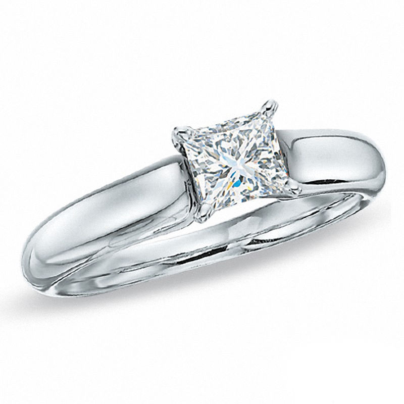 0.70 CT. Certified Canadian Diamond Solitaire Engagement Ring in 14K White Gold (I/I1)