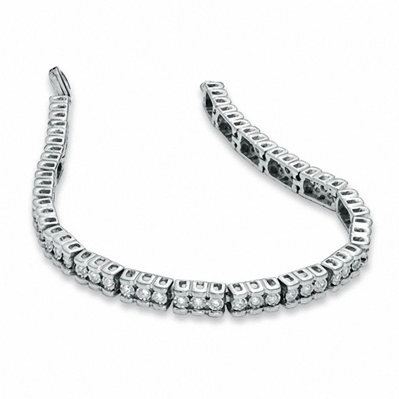 0.50 CT. T.W. Diamond Tennis Bracelet in Sterling Silver - 7.25"|Peoples Jewellers