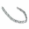 0.16 CT. T.W. Diamond Figure 8 and "X" Bracelet in Sterling Silver