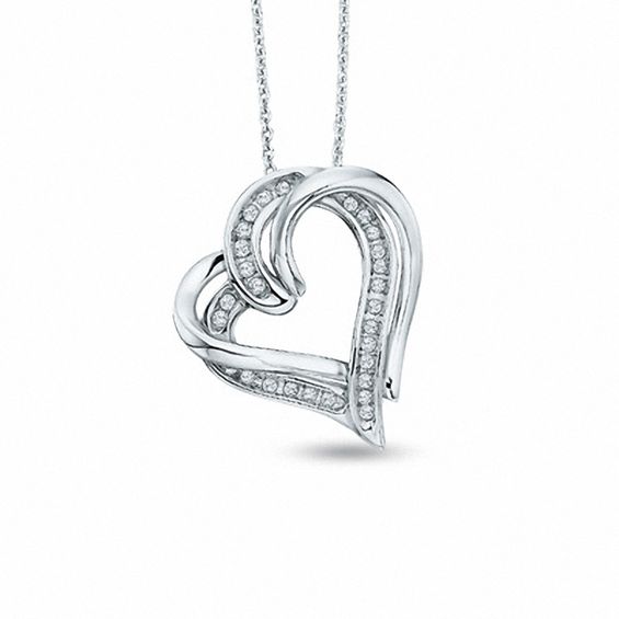 peoples diamond heart necklace