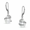 Thumbnail Image 0 of Freshwater Cultured Pearl and Diamond Accent Wrap Earrings in 10K White Gold