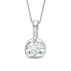 Thumbnail Image 0 of 0.10 CT. Canadian Certified Diamond Solitaire Tension-Set Pendant in 14K White Gold (I/I2)