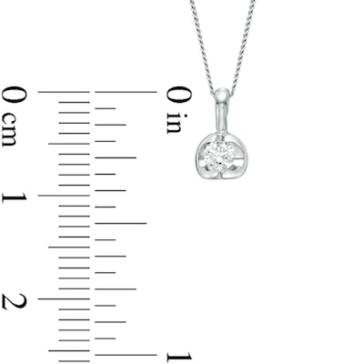 0.10 CT. Certified Canadian Diamond Solitaire Tension-Set Pendant in 14K Gold (I/I1)