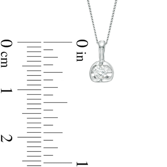 0.10 CT. Certified Canadian Diamond Solitaire Tension-Set Pendant in 14K Gold (I/I1)