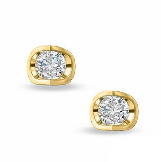 0.40 CT. T.W. Canadian Certified Diamond Solitaire Tension Stud Earrings in 14K Gold (I/I2