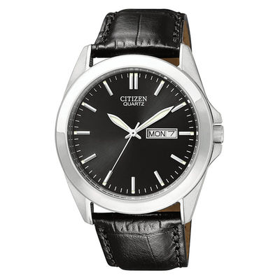 Men's Citizen Quartz Strap Watch with Black Dial (Model: BF0580-06E)