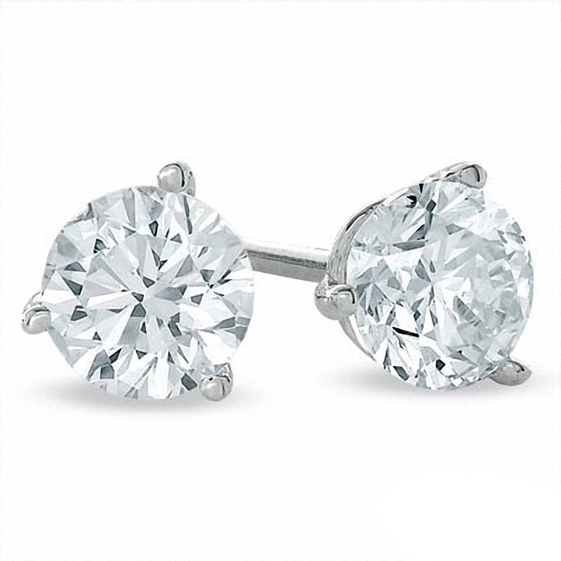 0.50 CT. T.W. Canadian Certified Diamond Solitaire Stud Earrings in 14K Gold (I/I2)|Peoples Jewellers