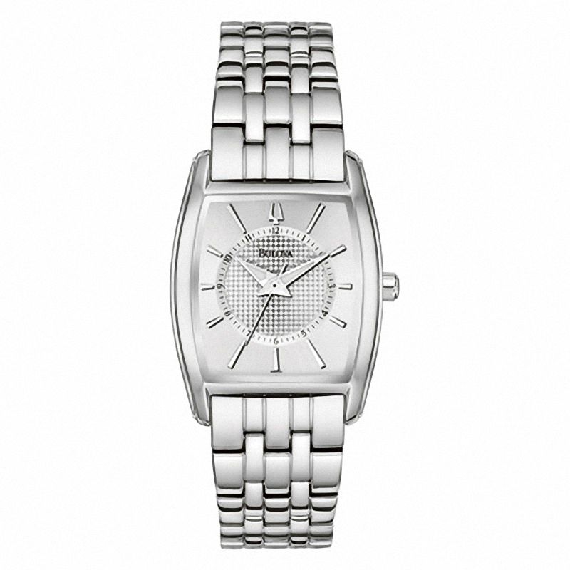 Ladies' Bulova Watch with Tonneau Silver-Tone Dial (Model: 96L130)|Peoples Jewellers
