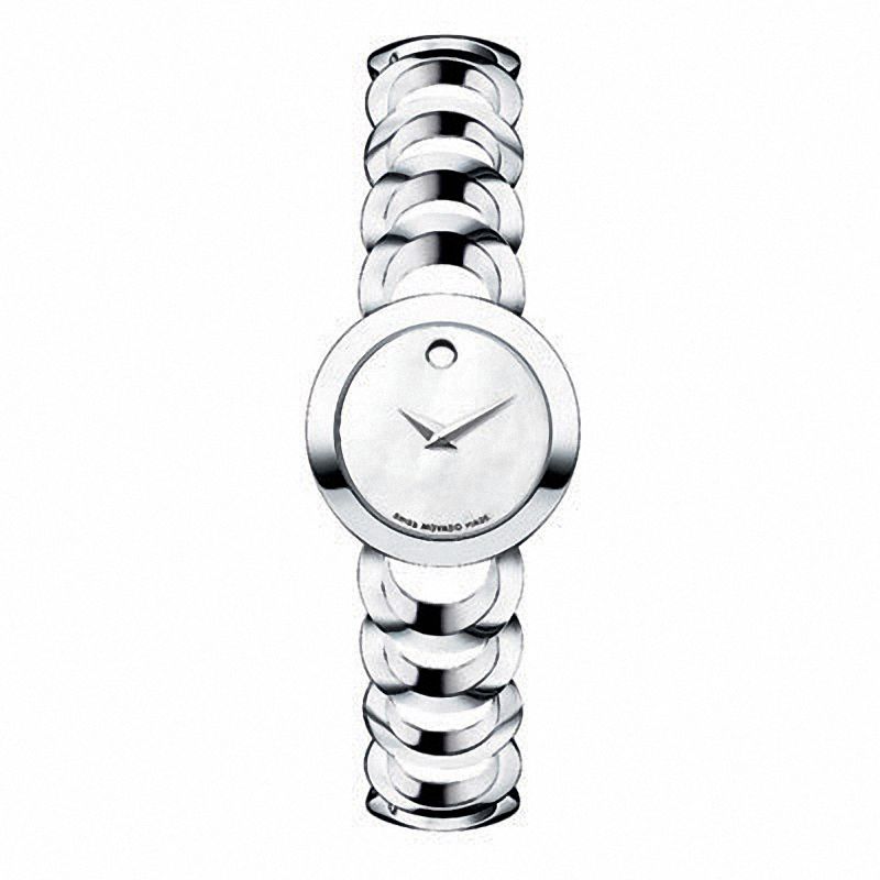 Ladies' Movado Rondiro Stainless Steel Watch with Mother-of-Pearl Dial (Model: 0606249)|Peoples Jewellers
