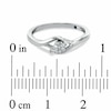 Thumbnail Image 2 of 0.20 CT. T.W. Diamond Triple Cluster Promise Ring in 10K White Gold