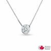 0.20 CT. Certified Canadian Diamond Solitaire Bezel Pendant in 10K Gold (I/I2