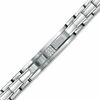 Thumbnail Image 0 of Men's 0.10 CT. T.W. Diamond ID Bracelet in Stainless Steel and Tungsten - 8.5"