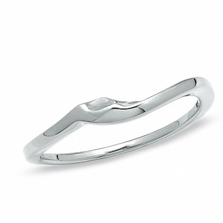 Ladies' 14K White Gold Shadow Wedding Band