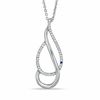 Thumbnail Image 0 of 0.10 CT. T.W. Diamond Double Drop Pendant in Sterling Silver