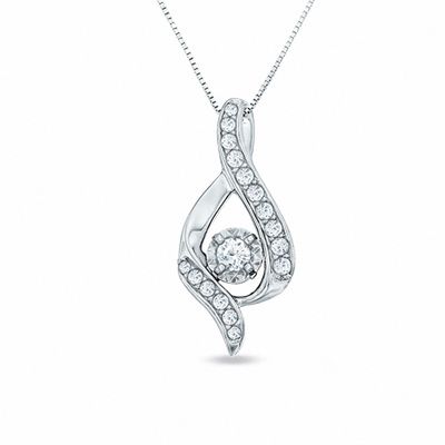 Sirena™ 0.37 CT. T.W. Diamond Solitaire Pendant in 14K White Gold