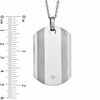 Thumbnail Image 2 of Diamond Accent Dog Tag Pendant in Titanium - 24&quot;