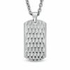 Thumbnail Image 0 of Men's Textured Dog Tag Pendant in Stainless Steel - 24"