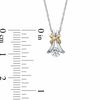 Thumbnail Image 1 of 0.15 CT. Certified Canadian Diamond Solitaire Knot Pendant in 10K Two-Tone Gold (I/I2)