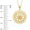 Filigree with Rose Pendant in 10K Two-Tone Gold - 17"