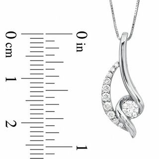 Sirena™ 0.33 CT. T.W. Diamond Loop Pendant in 14K White Gold