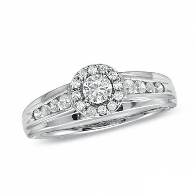 0.50 CT. T.W. Certified Canadian Diamond Engagement Ring in 14K White Gold (I/I1)