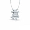 0.05 CT. Certified Canadian Diamond Inukshuk Pendant in 10K White Gold (I/I2)