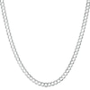 Men's Gauge Curb Chain Necklace in 10K White Gold