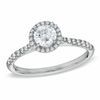 Thumbnail Image 0 of 0.70 CT. T.W. Pavé Diamond Framed Engagement Ring in 14K White Gold