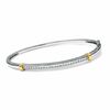 Lab-Created White Sapphire Bangle in Sterling Silver