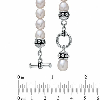 Honora Pallini 7.5-8.5mm Oval Freshwater Cultured Pearl Strand Toggle Bracelet-7.5"