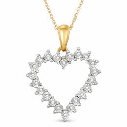 0.10 CT. T.W. Diamond Heart Pendant in 10K Gold