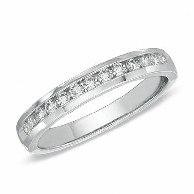 CT. T.W. Certified Diamond Band in 14K White Gold (I/SI2