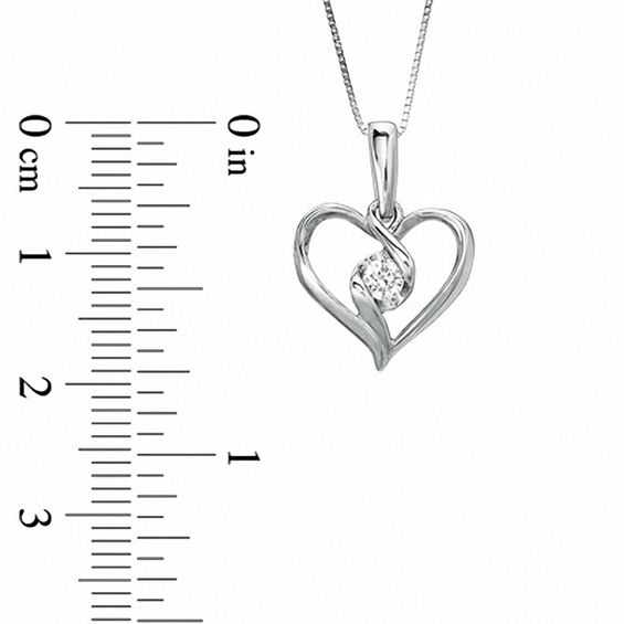 Sirena™ 0.10 CT. Diamond Heart Pendant in 10K White Gold