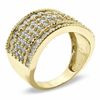 2.00 CT. T.W. Diamond Multi-Row Band in 10K Gold