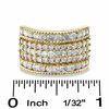 2.00 CT. T.W. Diamond Multi-Row Band in 10K Gold