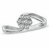 Thumbnail Image 0 of Diamond Accent Cluster Bypass Ring in Sterling Silver