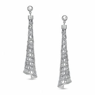 Beaded Dangle Earrings in Sterling Silver