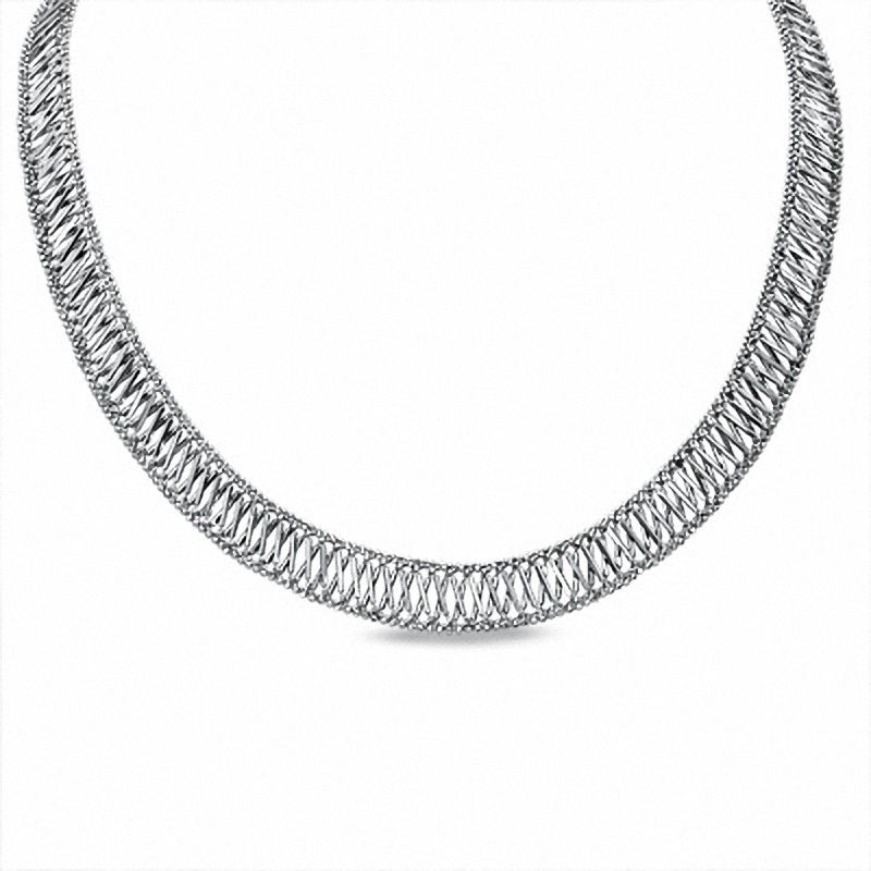 Sterling Silver Beaded "X" Necklace - 17"|Peoples Jewellers