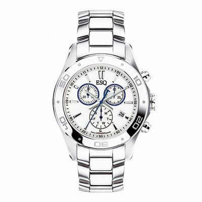 Men's ESQ by Movado Aston Chronograph Watch with White Dial (Model: 07301330)