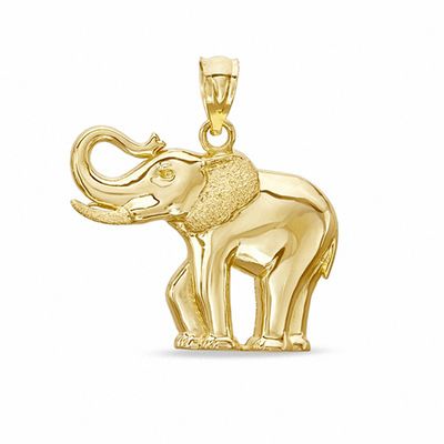 10K Gold Elephant Charm