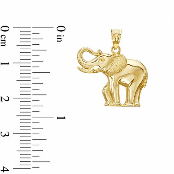 10K Gold Elephant Charm